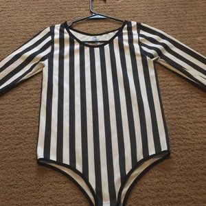 Striped leotard
